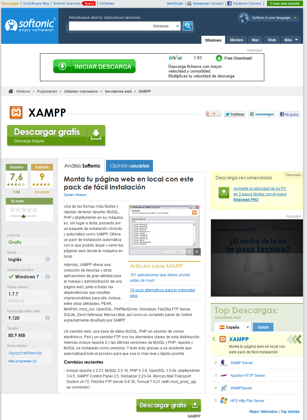 Descargar Xampp Control Panel V3.2.1